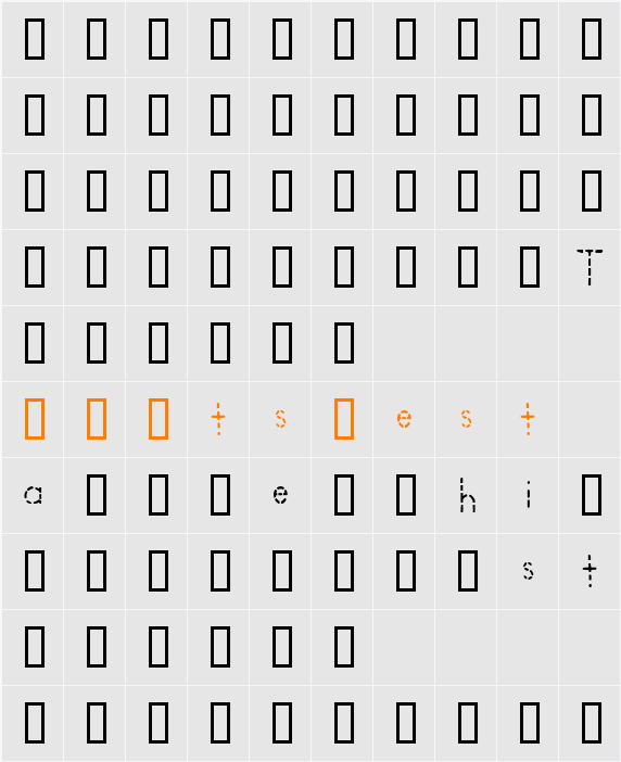ManuscriptSample Character Map