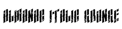 almanac italic grunge
