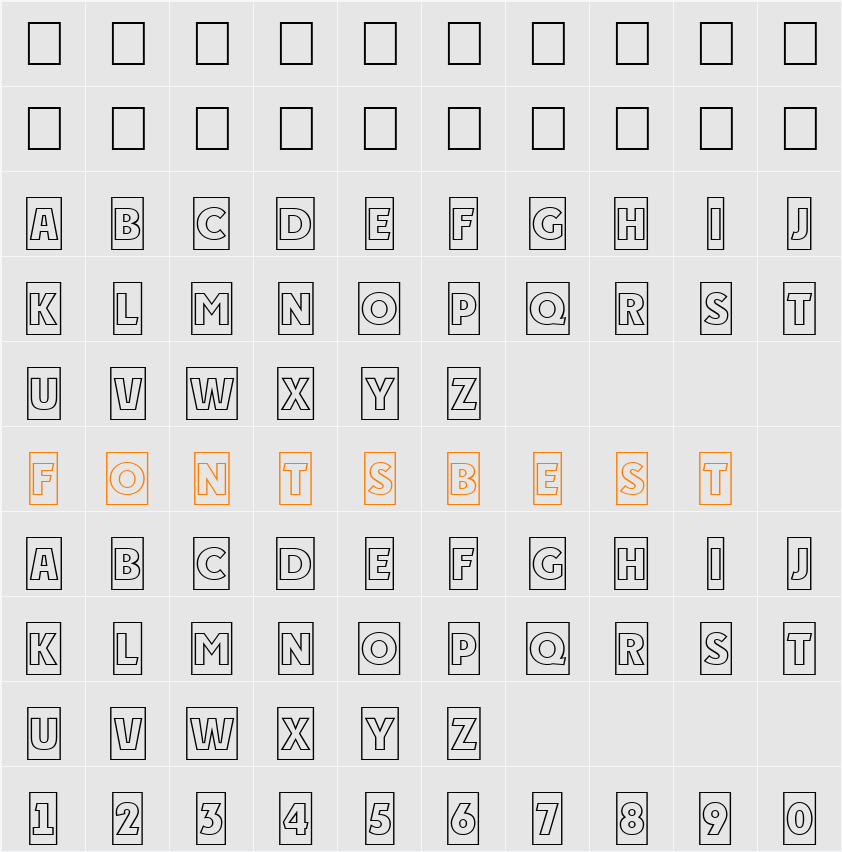 a_PlakatTitulCmOtl Character Map
