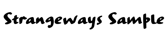 Strangeways Sample Font Image
