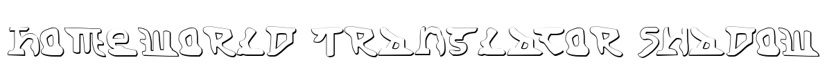 Homeworld Translator Shadow Font Image