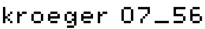 kroeger 07_56 Font Image