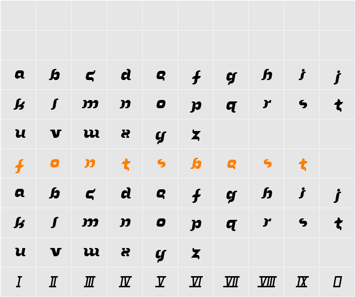In the arms of sleep Character Map