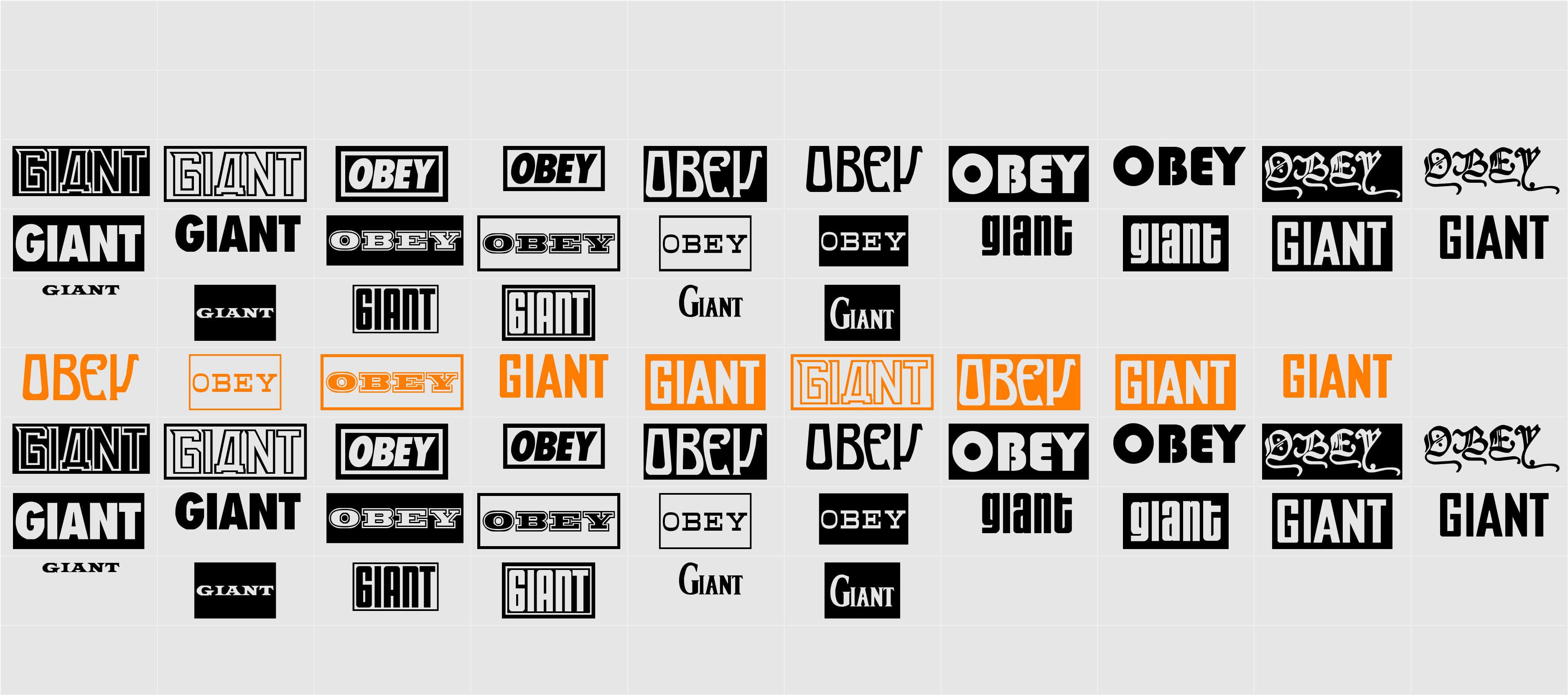 ObeyGiantPoster Character Map