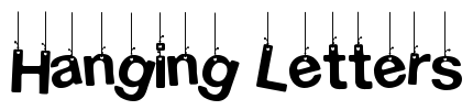 Hanging Letters Font Image
