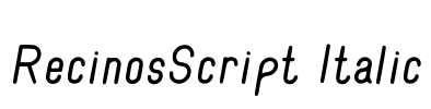 RecinosScript Italic Font Image