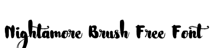Nightamore Brush Free Font
