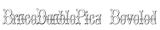 BruceDoublePica Beveled Font Image