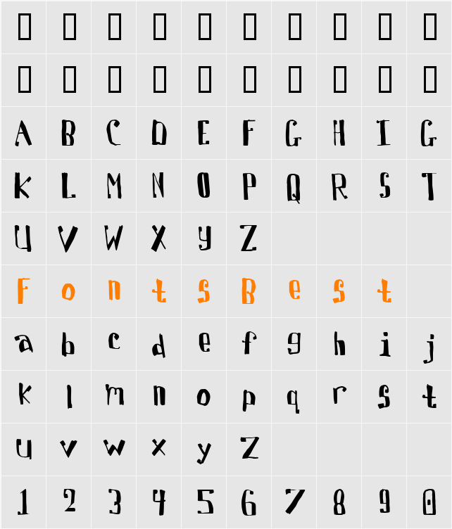 JI-Sealer Character Map
