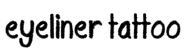 Eyeliner Tattoo Font Image