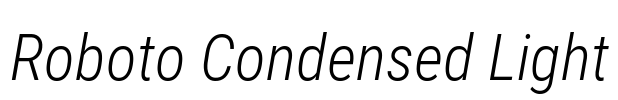 Roboto Condensed Light