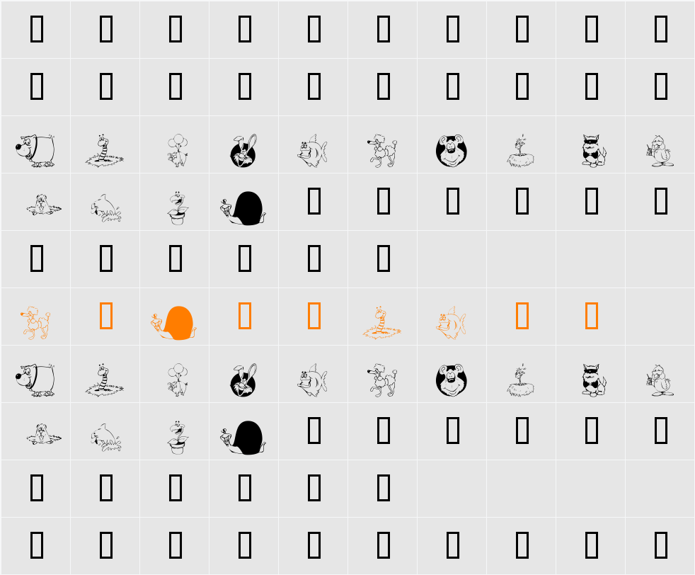 KR All Smiles Character Map