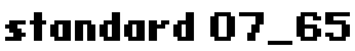 standard 07_65 Font Image