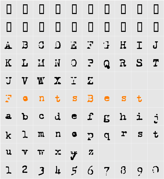tsp pi 2 Character Map