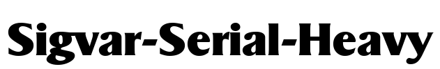 Sigvar-Serial-Heavy Font Image