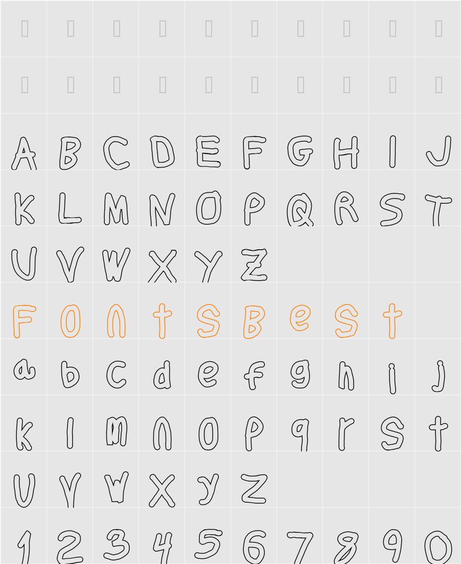 Thicker Than... Character Map