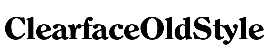 ClearfaceOldStyle Font Image