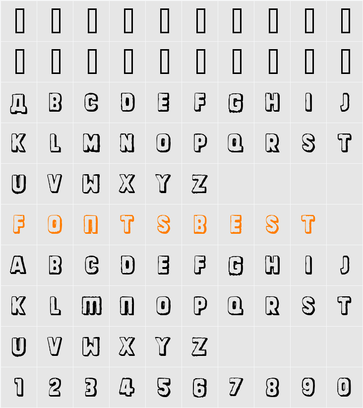 Dinarjev Republika Character Map