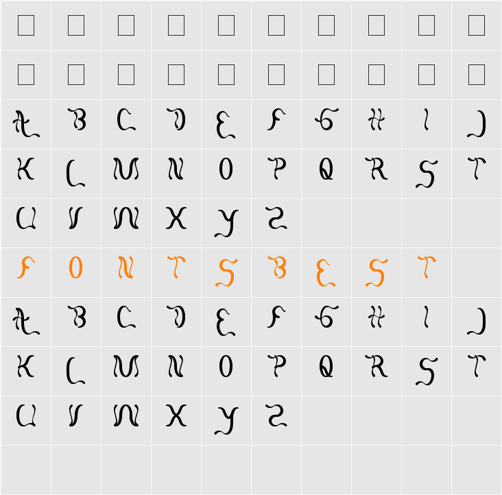 flattered Character Map