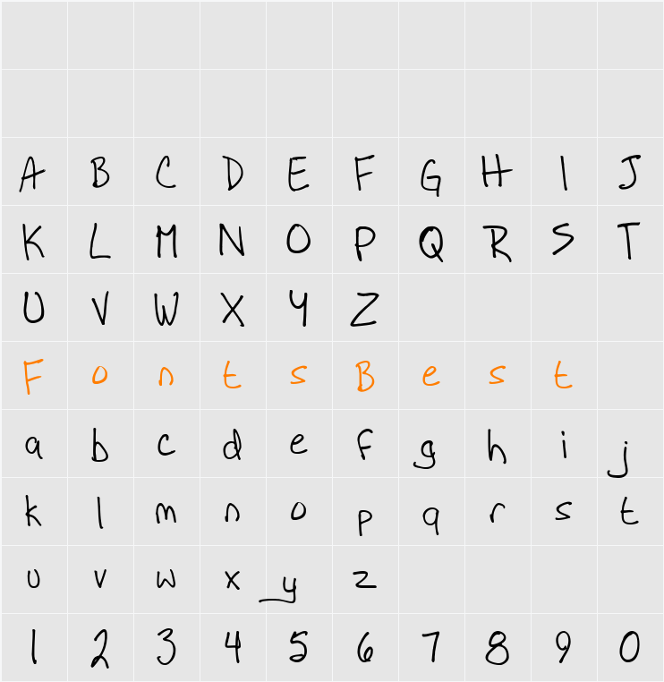 BoBsFrAnTiC Character Map