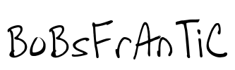 BoBsFrAnTiC Font Image