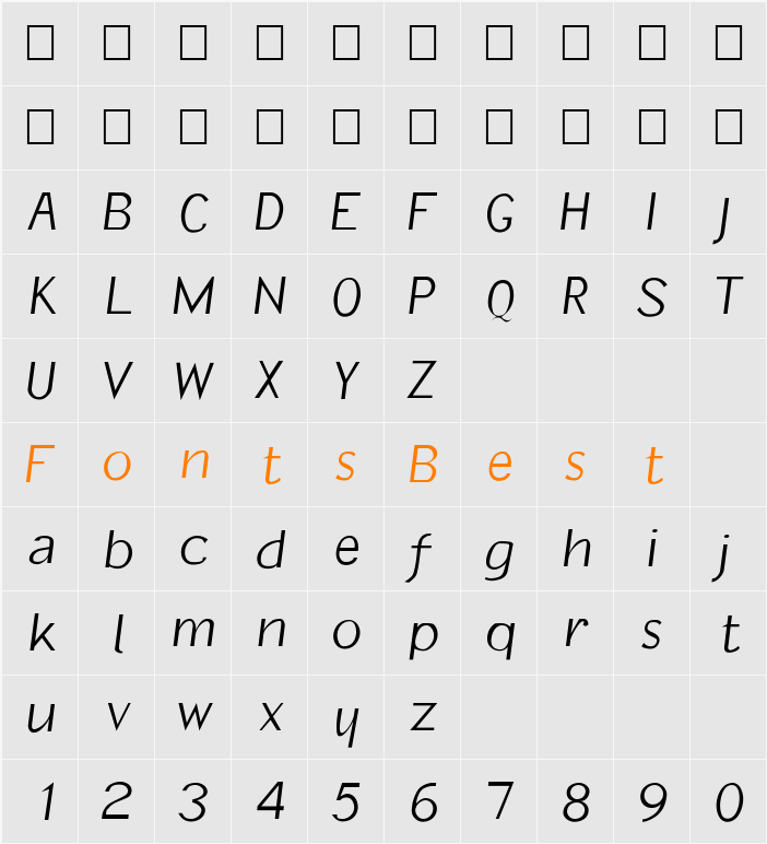 FZ BASIC 21 Character Map