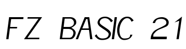 FZ BASIC 21 Font Image