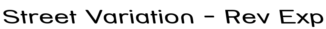 Street Variation - Rev Exp Font Image