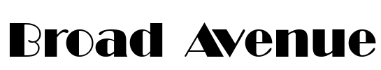 Broad Avenue Font Image