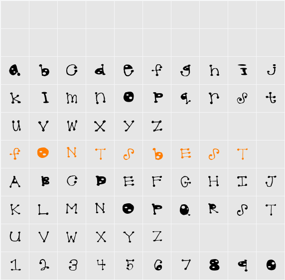 dotted Character Map