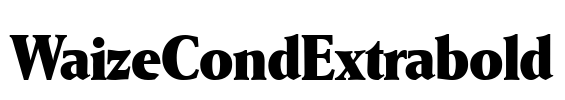 WaizeCondExtrabold Font Image
