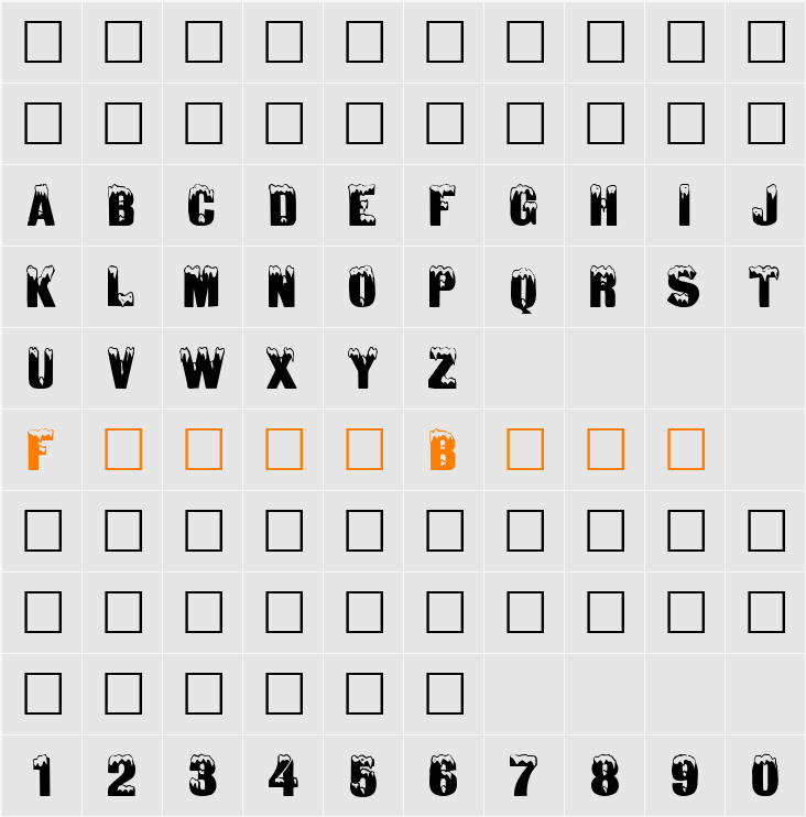IglooLaser Character Map