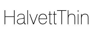HalvettThin Font Image