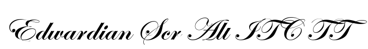 Edwardian Scr Alt ITC TT Font Image