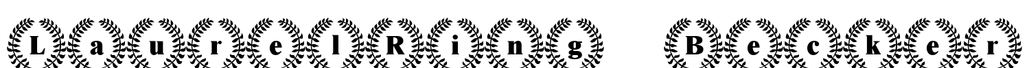 LaurelRing Becker Font Image