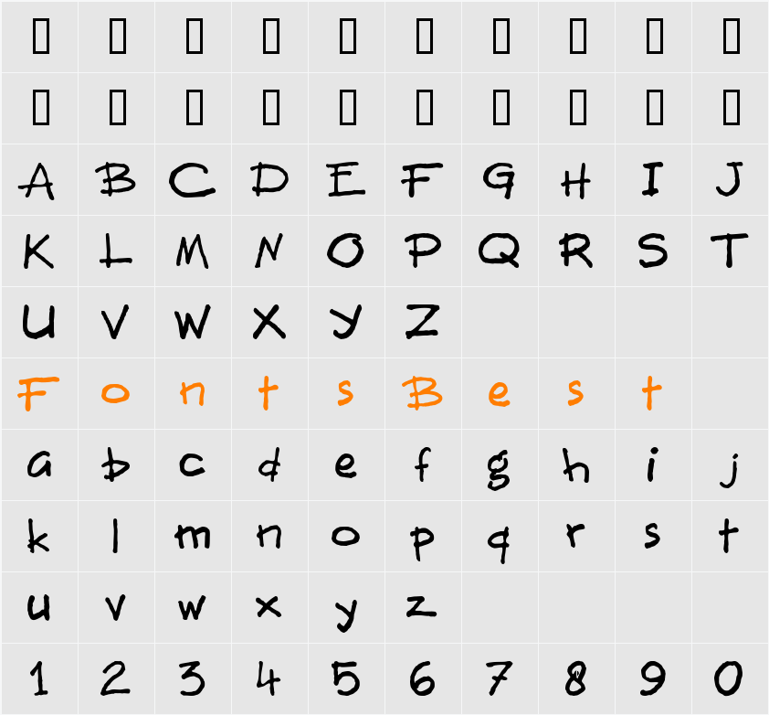 Buitenzorg Character Map