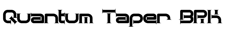 Quantum Taper BRK Font Image