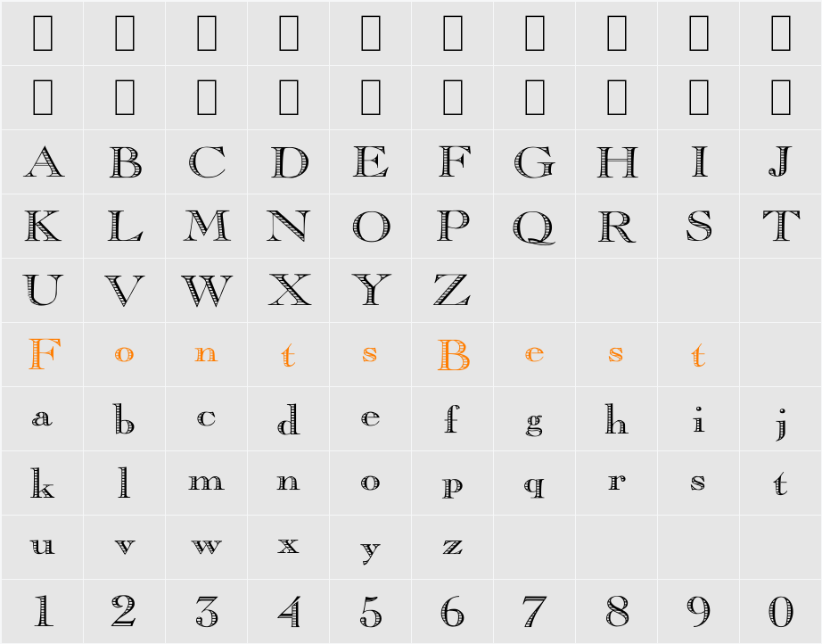 Essential Times Character Map