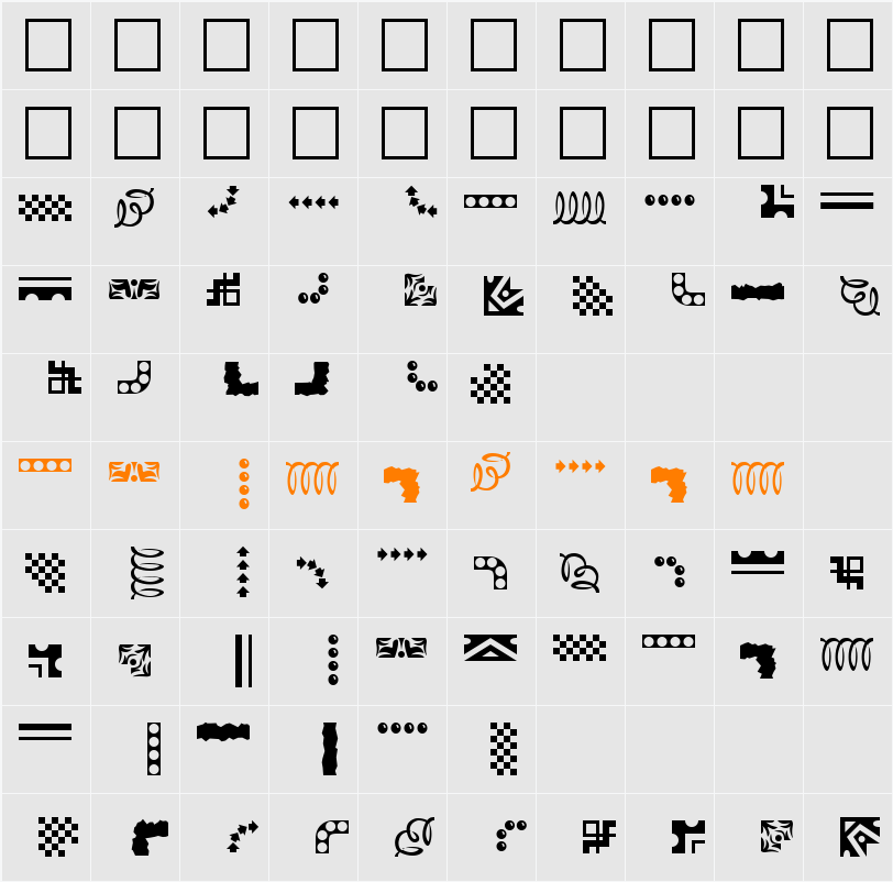 EZBorder Character Map