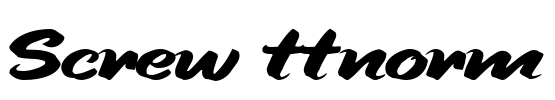 Screw ttnorm Font Image