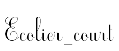 Ecolier_court Font Image