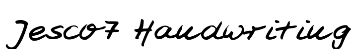 Jesco7 Handwriting Font Image