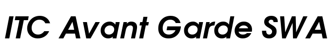 ITC Avant Garde SWA Font Image