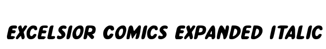 Excelsior Comics Expanded Italic Font Image