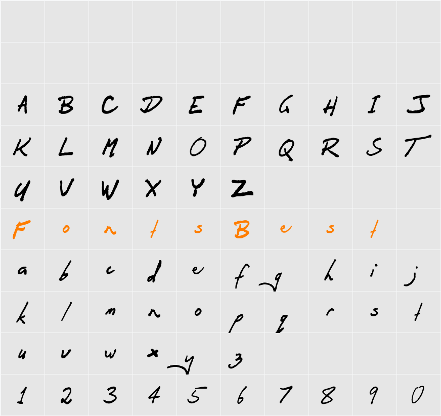 OrenScript Character Map