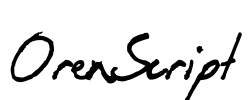 OrenScript Font Image