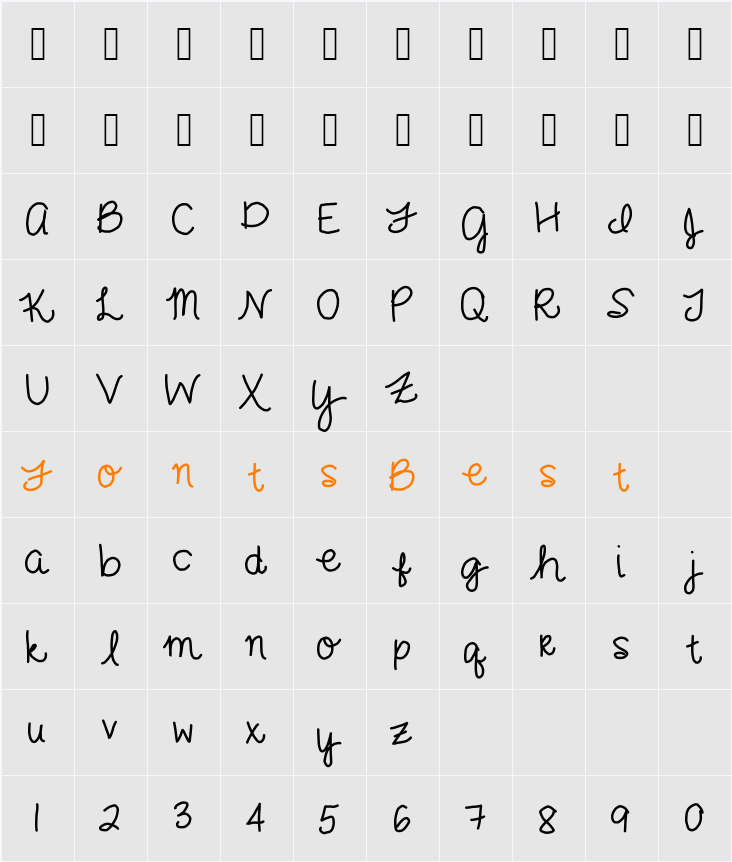gimme cheese Character Map