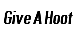 Give A Hoot Font Image