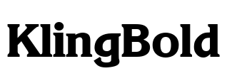KlingBold Font Image