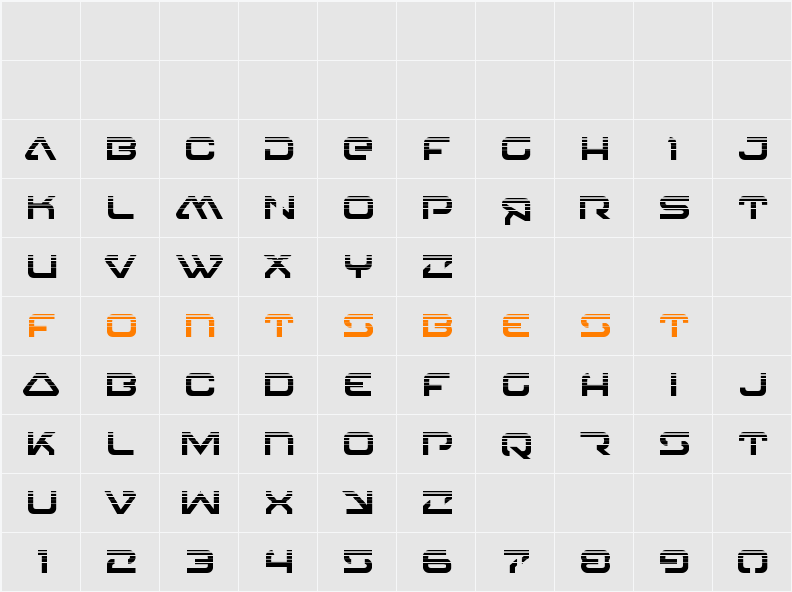 4114 Blaster Halftone Character Map